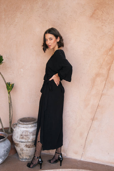 Julia  Maxi Dress -  Black