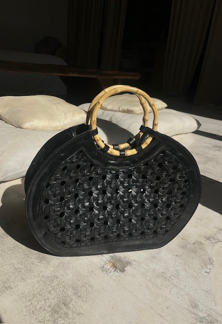 Black leather Hand Bag