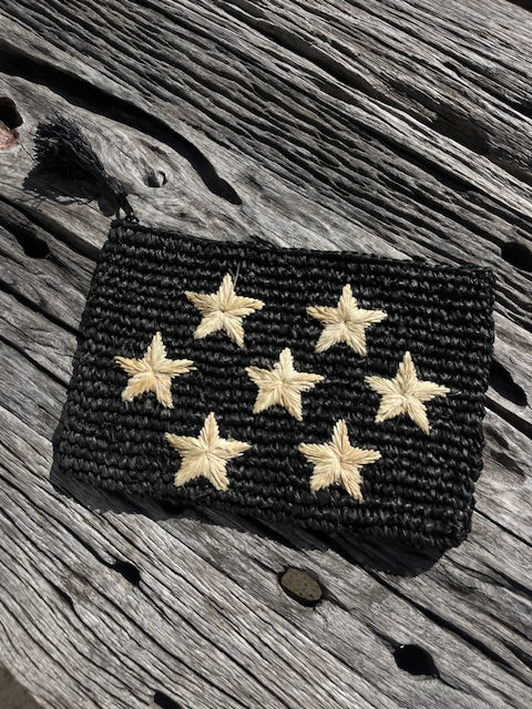 Clutch Raffia Star Bag Black