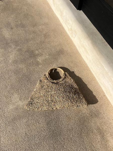 Pyramid Raffia Hand Bag
