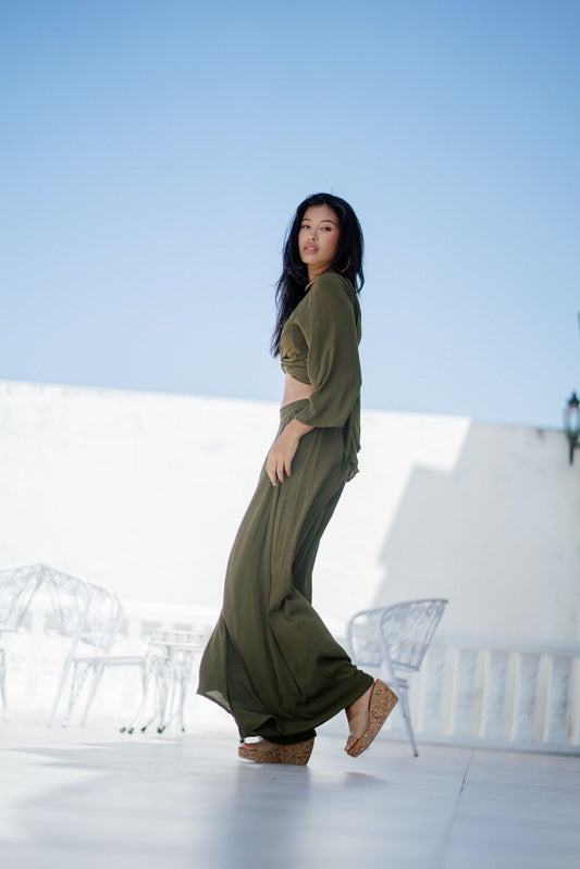 Elsa Pants - Olive green