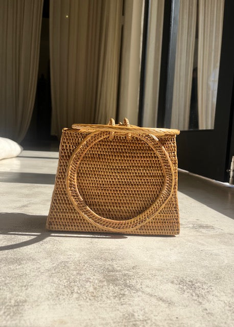 Handwoven Rattan Mini Bag