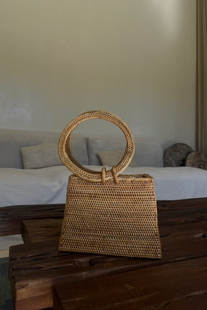 Handwoven Rattan Mini Bag